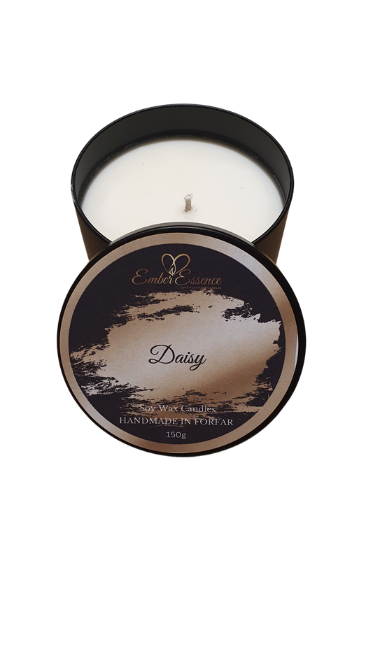 Daisy Candle In A Tin